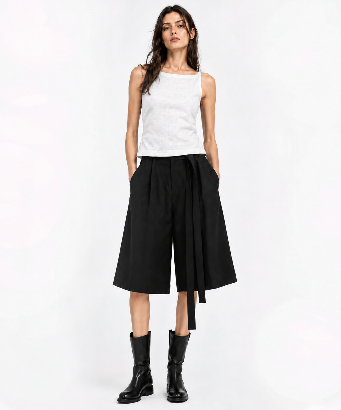HORIZON WHITE LINEN TOP