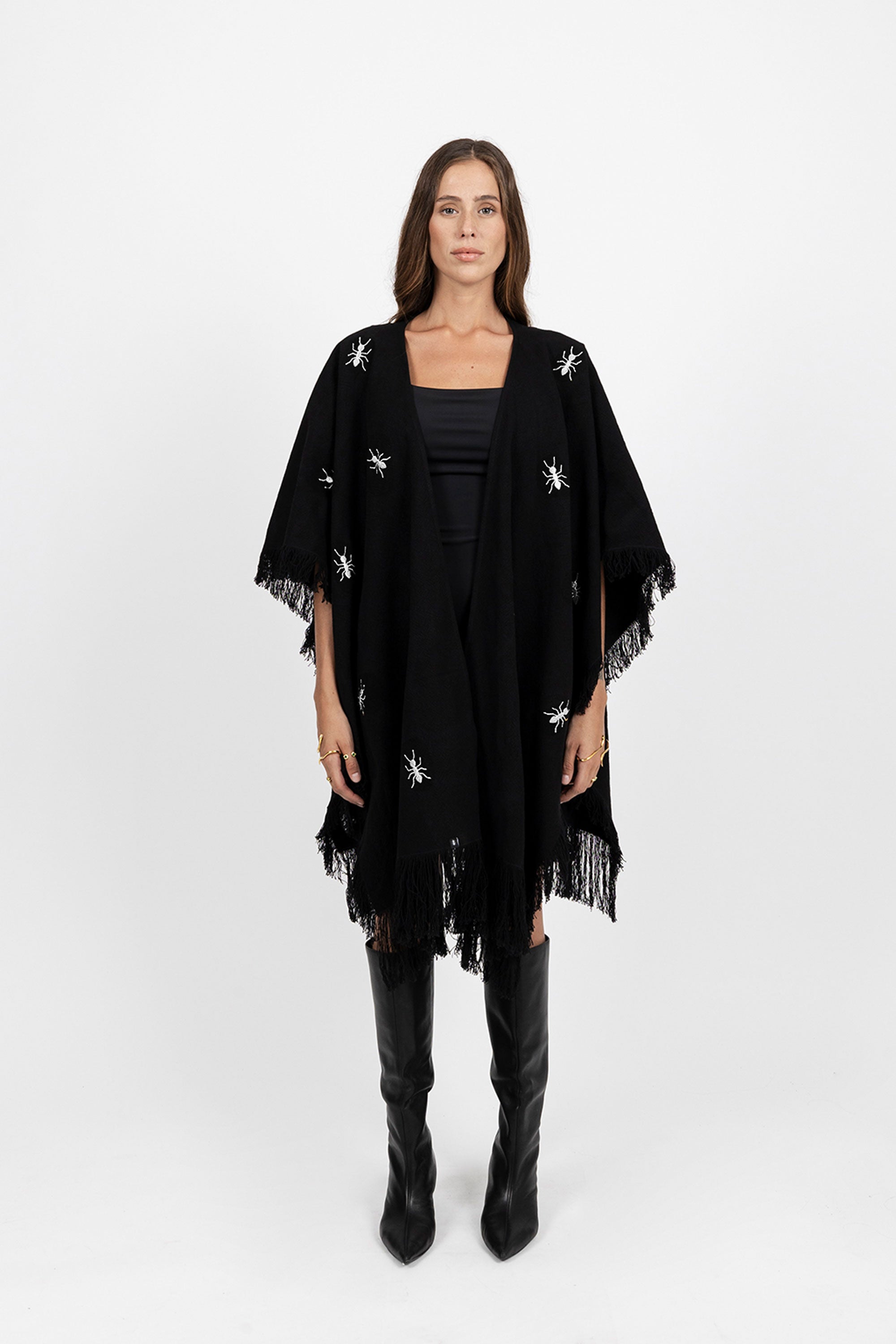 BE ANTSTOPPABLE SILVER PONCHO