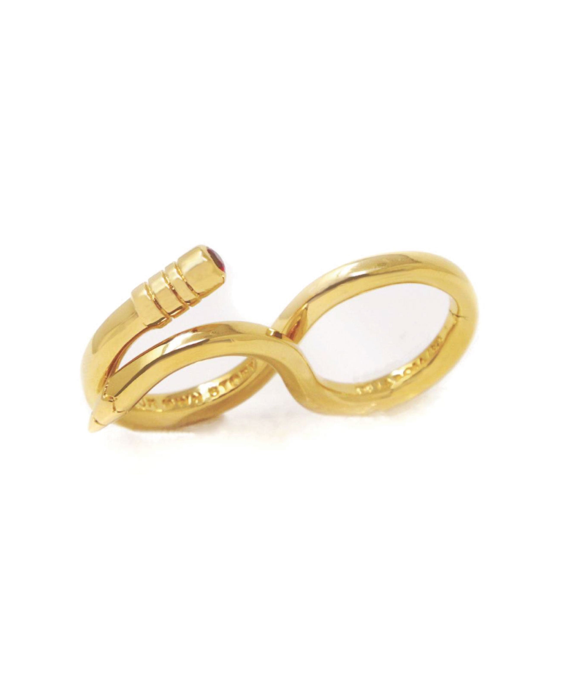 WRITE YOUR OWN STORY GOLD DOUBLE PENCIL RING - DE LA ROSA TULUM
