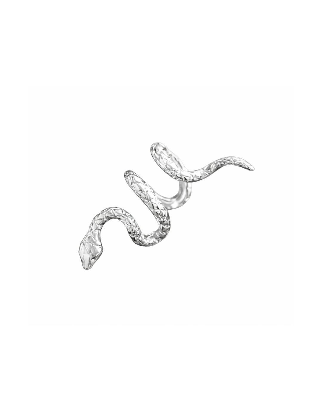 SNAKE SILVER BLACKENED EAR CUFF - DE LA ROSA TULUM