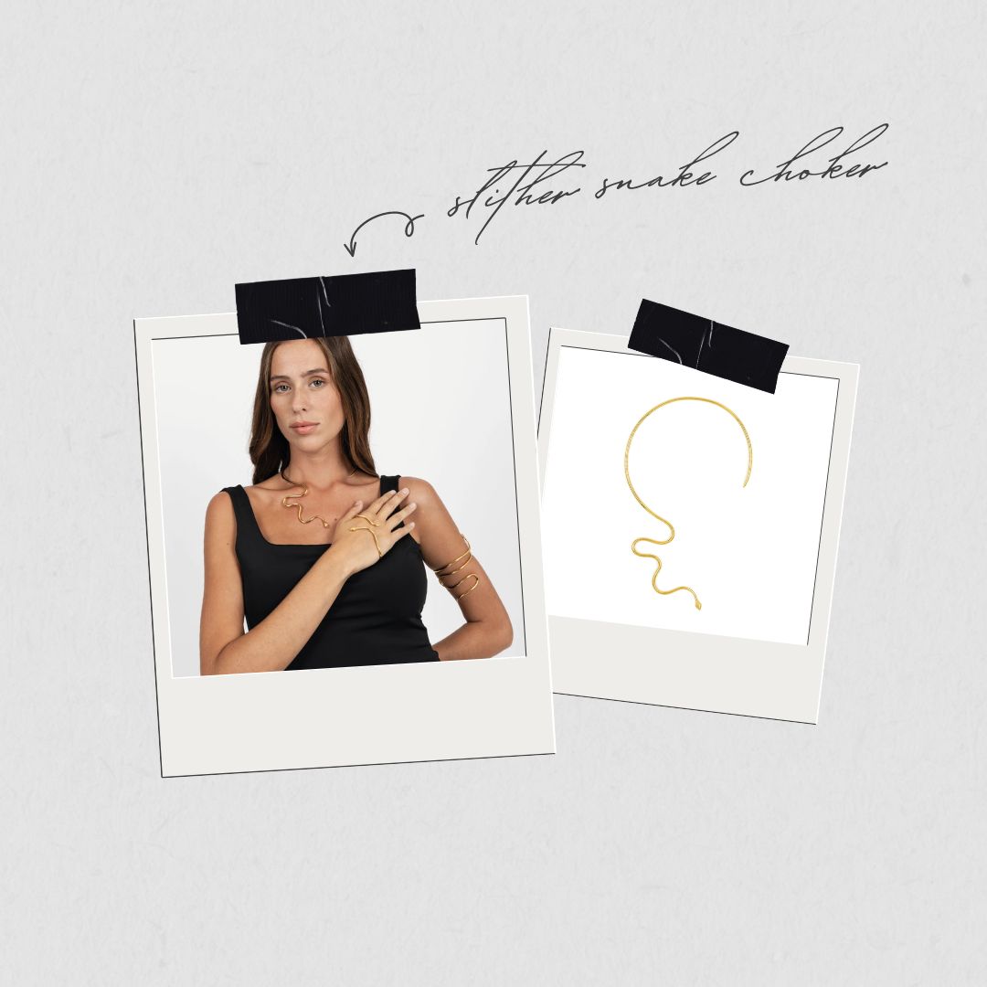 SLITHER SNAKE GOLD CHOKER - DE LA ROSA TULUM