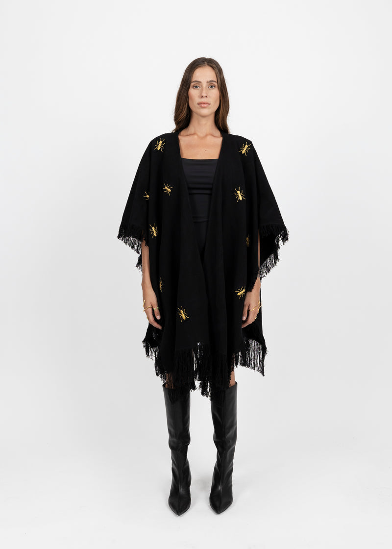 BE ANTSTOPPABLE GOLD PONCHO