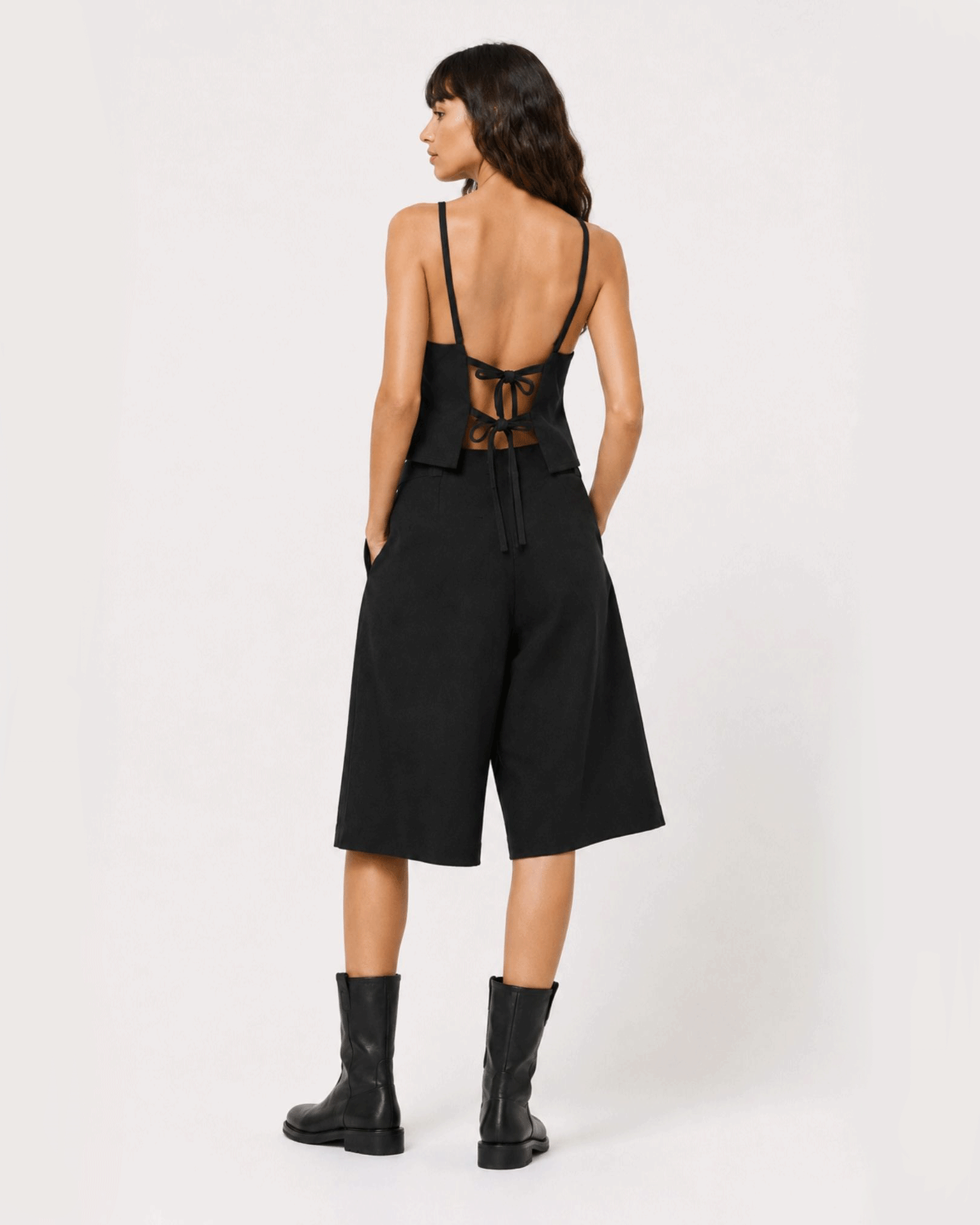 SAMURAI BLACK CROPPED PANTS
