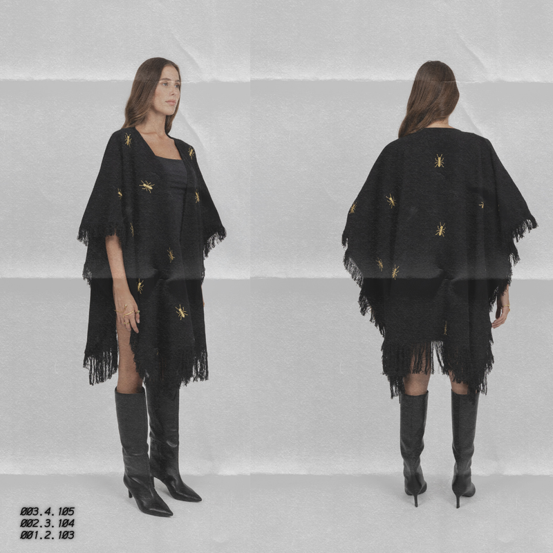 BE ANTSTOPPABLE GOLD PONCHO