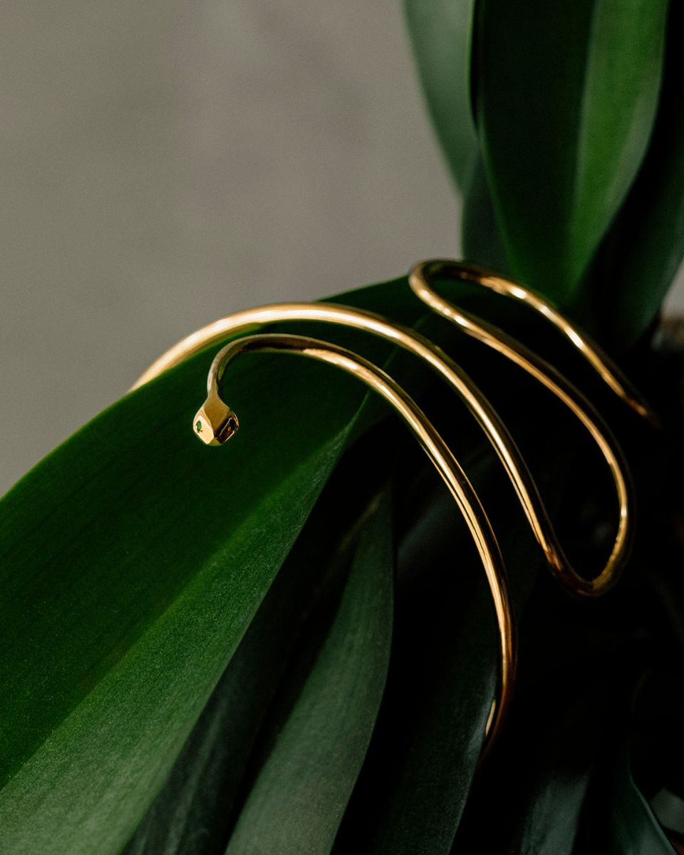 SNAKE GOLD BRACELET - DE LA ROSA TULUM