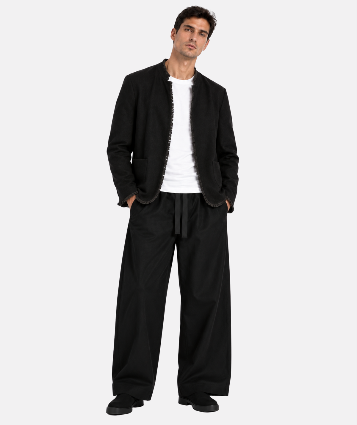 EMPIRE BLACK COTTON JACKET