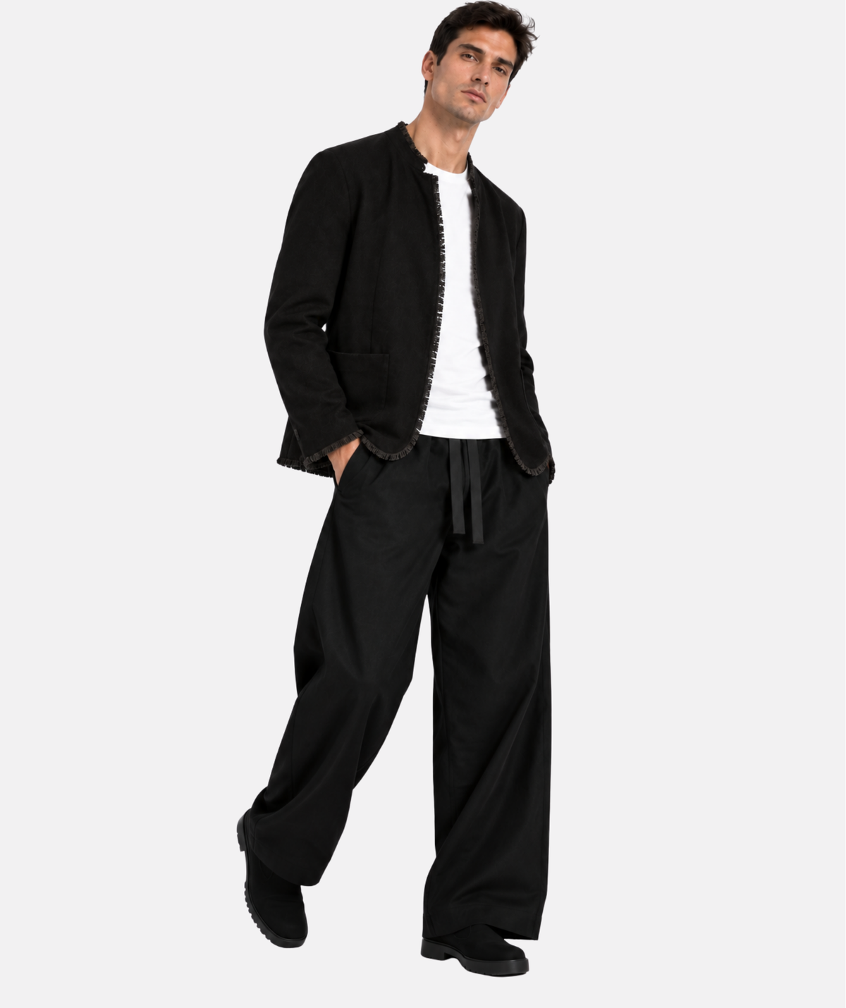EMPIRE BLACK COTTON JACKET