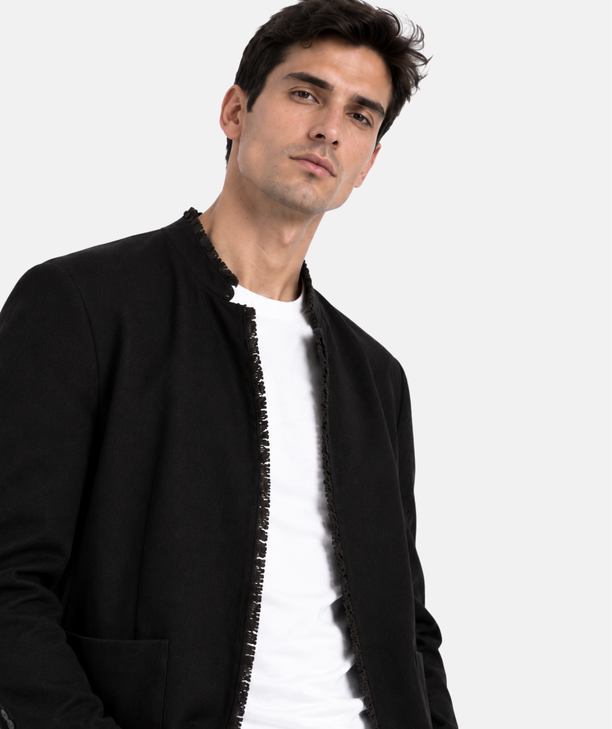 EMPIRE BLACK COTTON JACKET