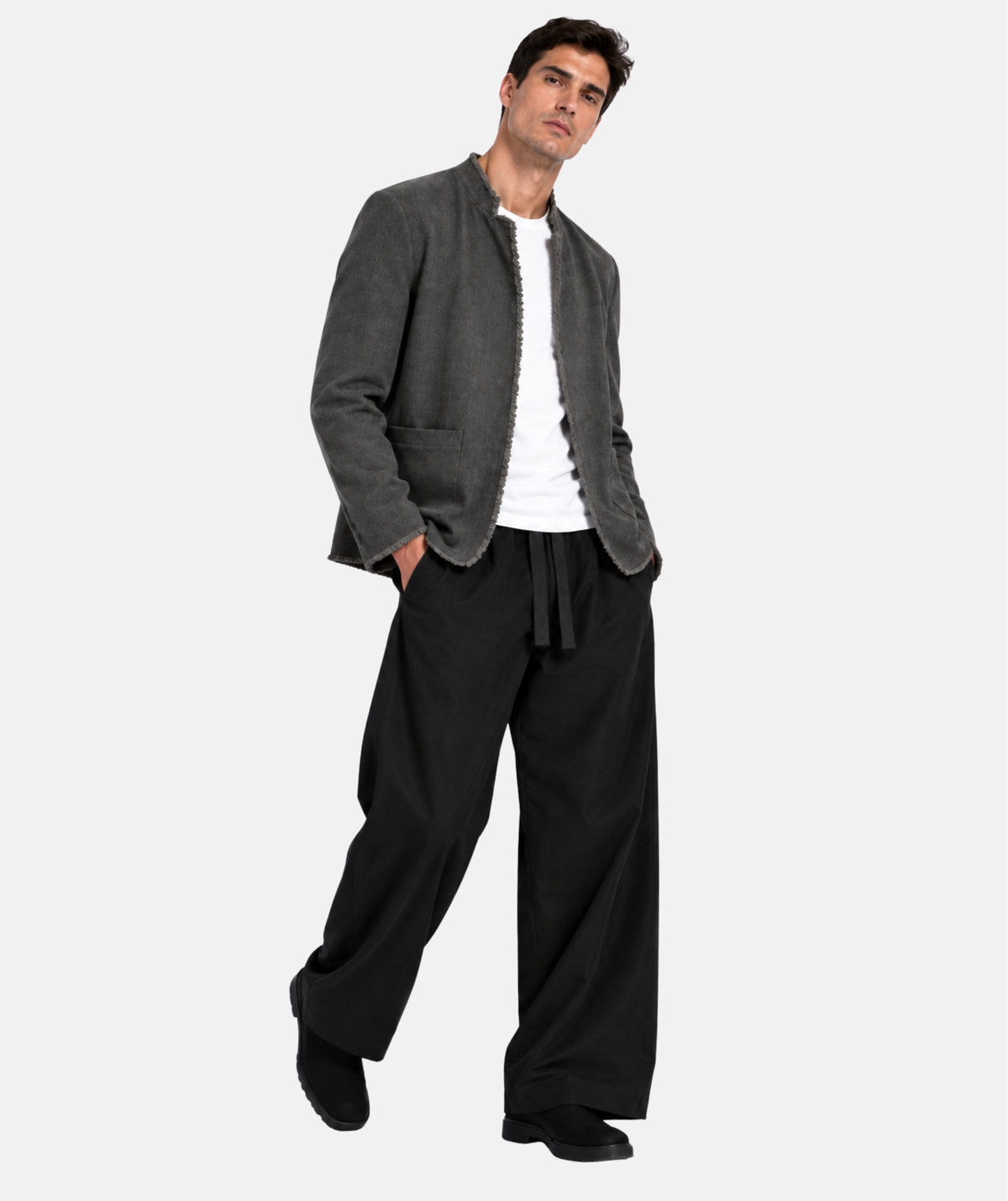 EMPIRE GRAY LINEN JACKET