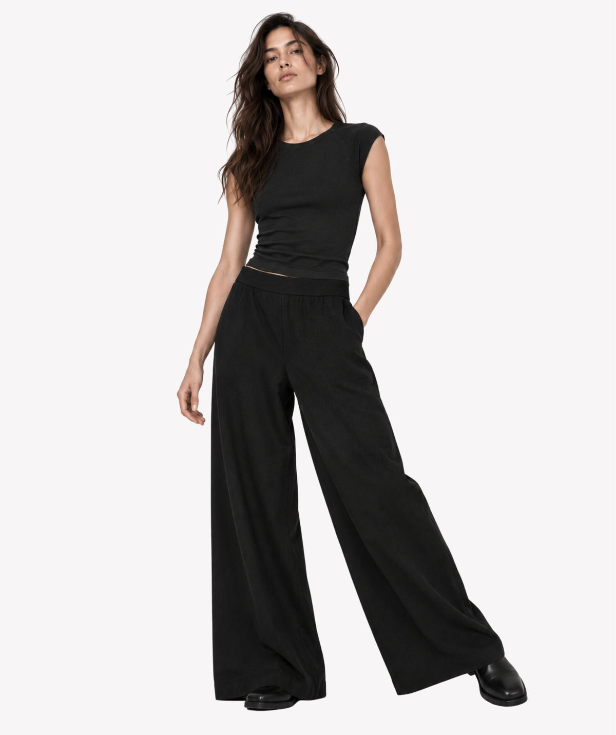 SWITCH BLACK STRETCH PANTS