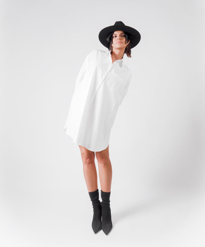 BALANCE OVERSIZED WHITE SHIRT - DE LA ROSA TULUM