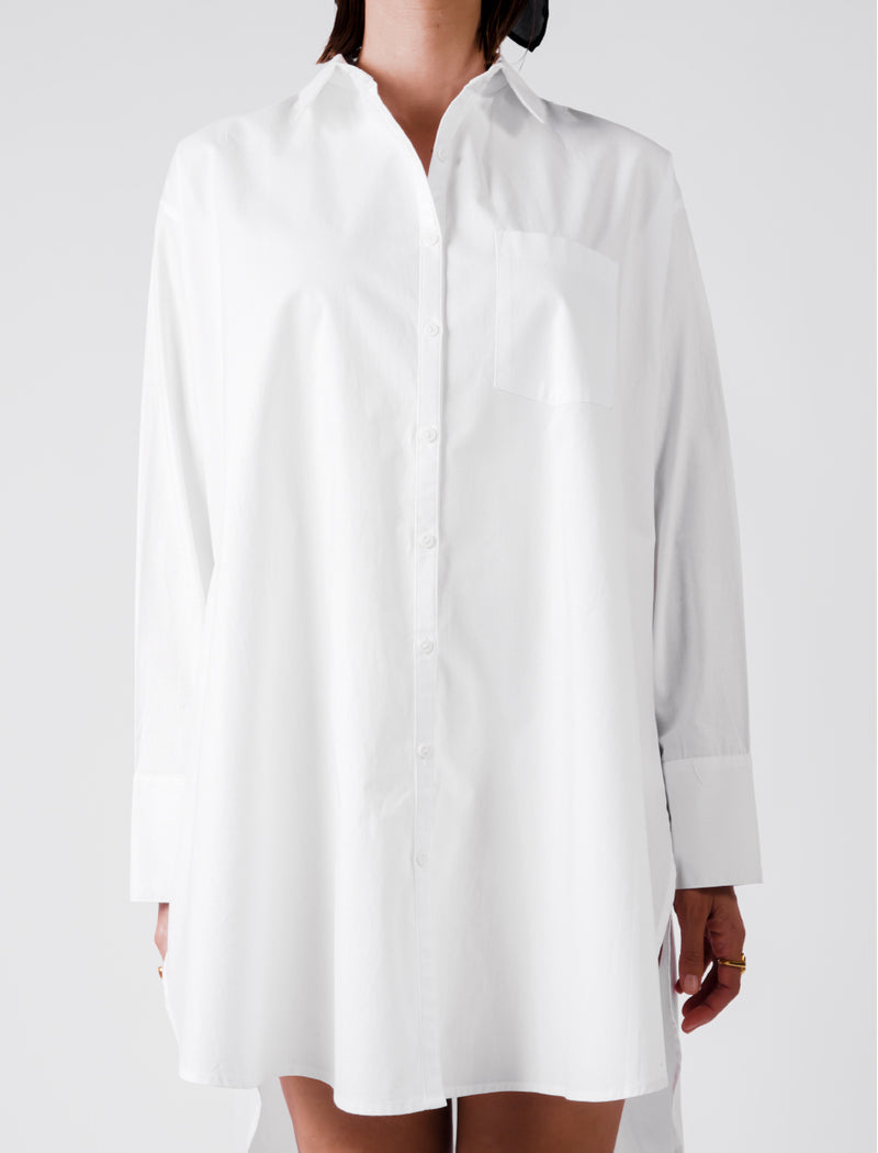 BALANCE OVERSIZED WHITE SHIRT - DE LA ROSA TULUM