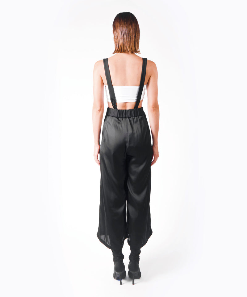 CHOICE BLACK SATIN PANTS - DE LA ROSA TULUM