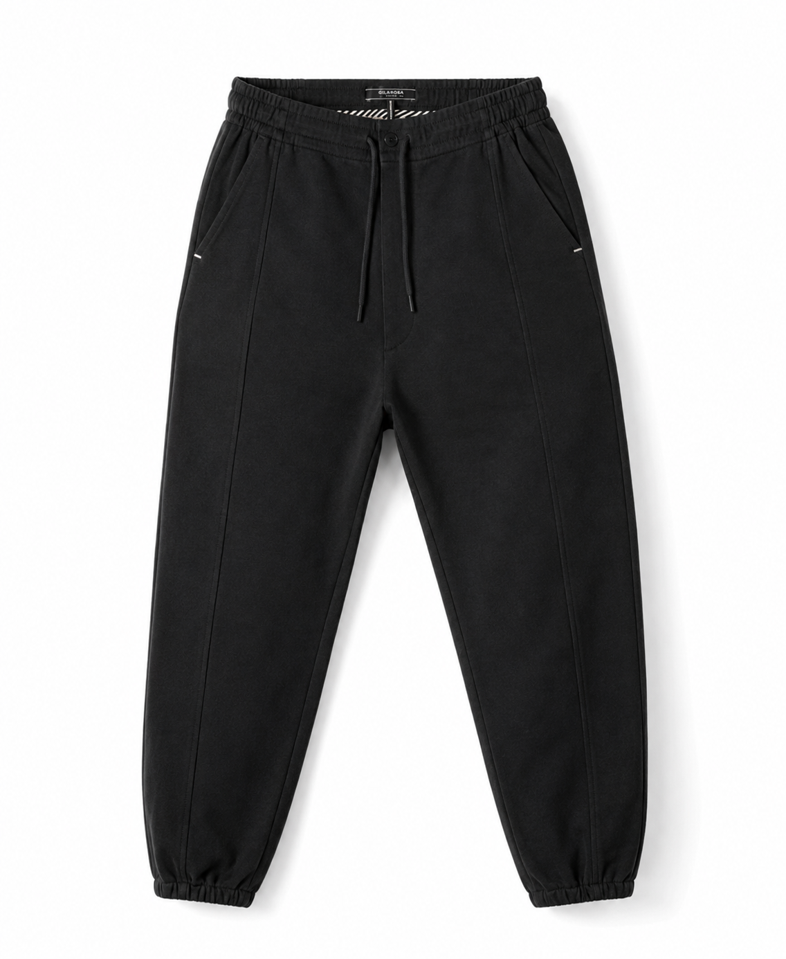 BUBBLE BLACK COTTON PANTS