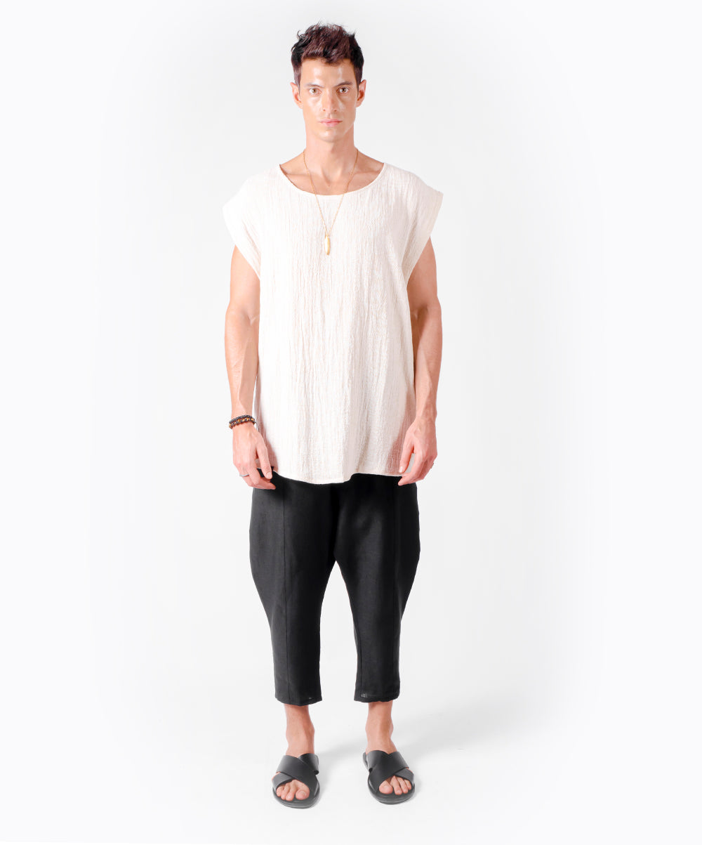 DEJA VU BEIGE T-SHIRT - DE LA ROSA TULUM