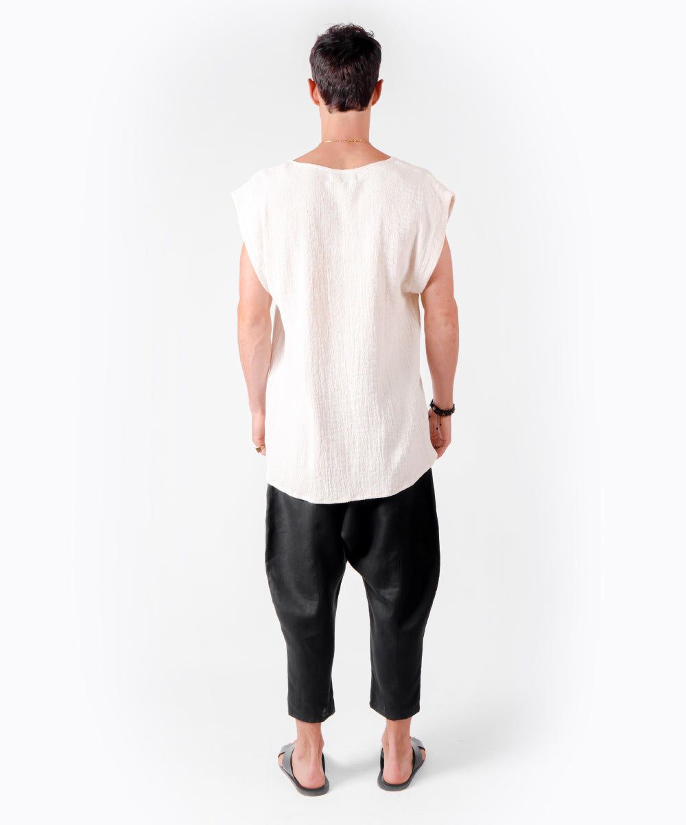 DEJA VU BEIGE T-SHIRT - DE LA ROSA TULUM
