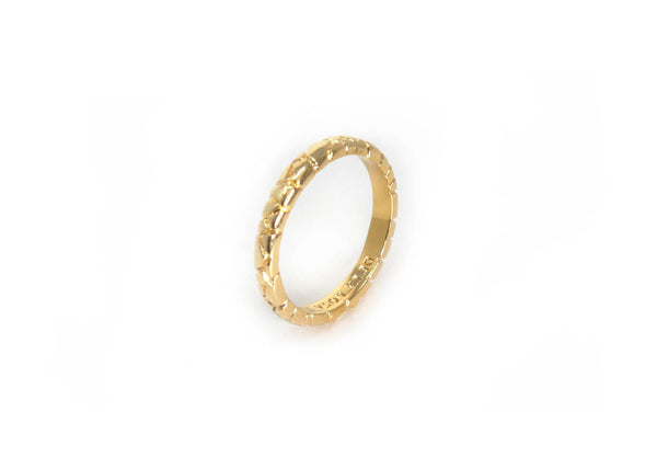 ENDLESS EVOLUTION GOLD SNAKESKIN RING - DE LA ROSA TULUM