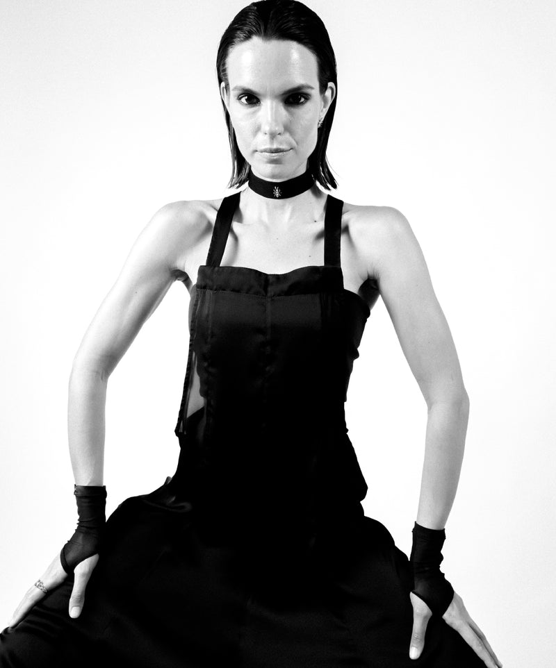 JUMPSUIT JUMP BLACK SATIN - DE LA ROSA TULUM