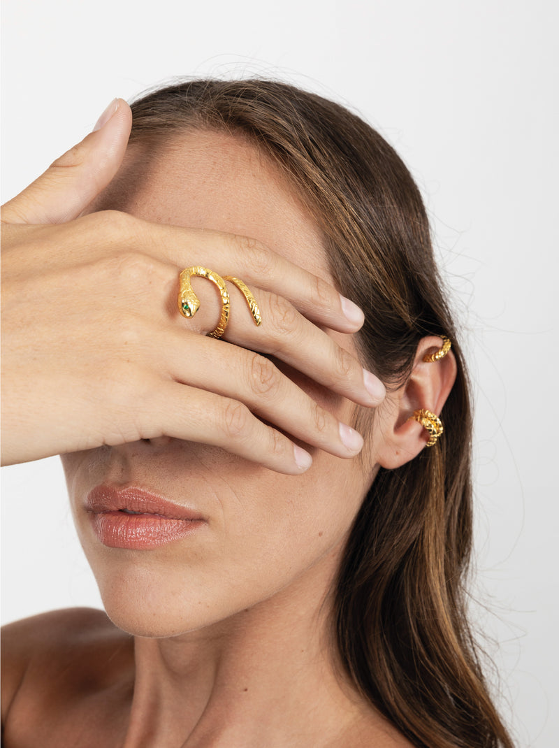 SLITHER SNAKE GOLD RING - DE LA ROSA TULUM