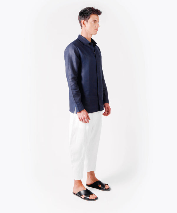 OPEN BUTTON BLUE SHIRT - DE LA ROSA TULUM