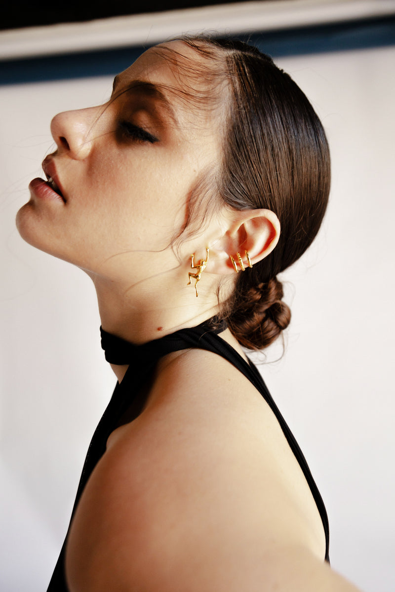 ANTSTOPPABLE GOLD EARRINGS