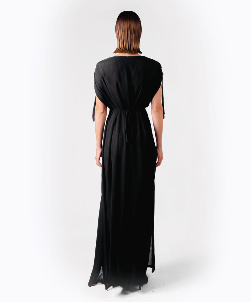 EPIC ADJUSTABLE LONG BLACK DRESS - DE LA ROSA TULUM