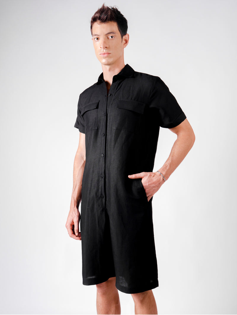 ROCKET BLACK OVERALL - DE LA ROSA TULUM