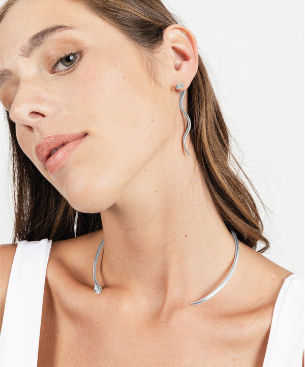 BABY SNAKE SILVER CHOKER - DE LA ROSA TULUM