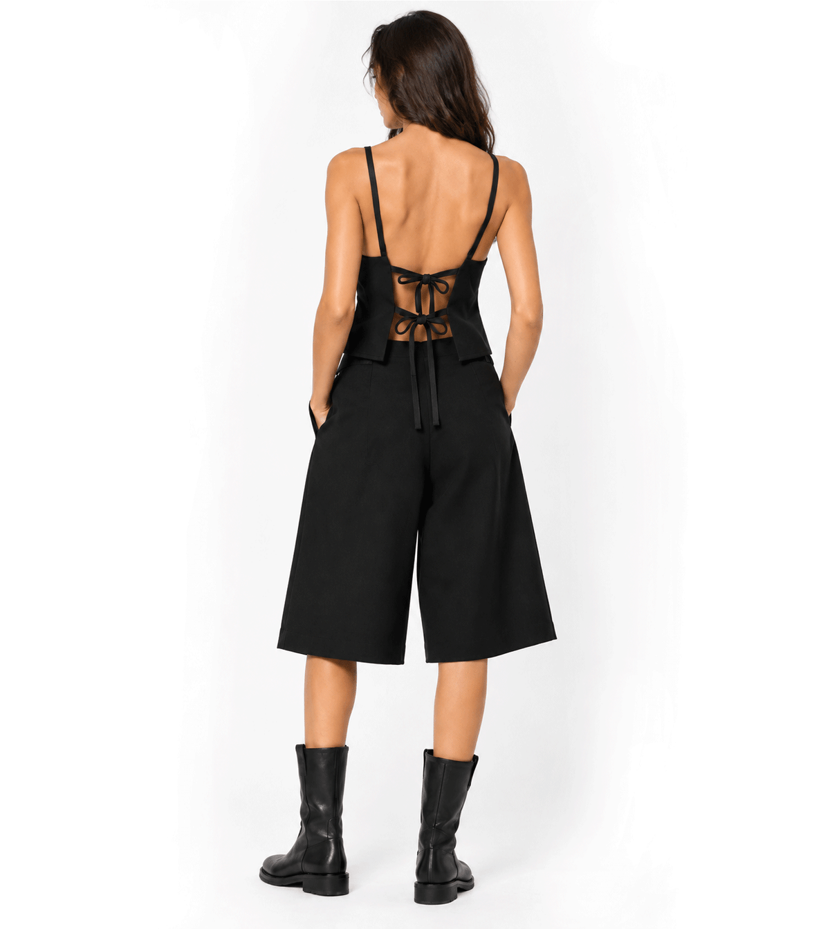 SAMURAI BLACK CROPPED PANTS
