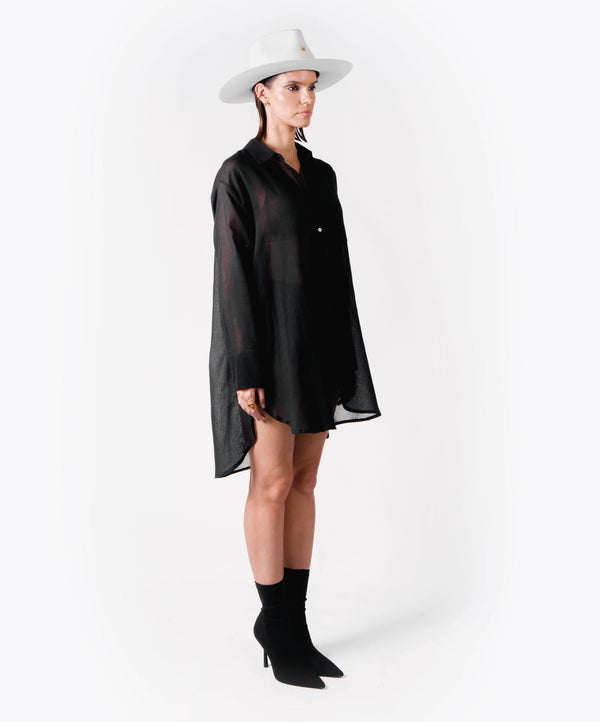 BALANCE OVERSIZED BLACK SHIRT - DE LA ROSA TULUM