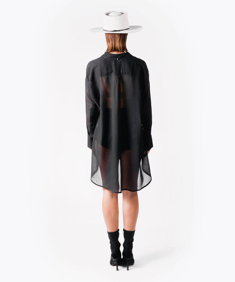 BALANCE OVERSIZED BLACK SHIRT - DE LA ROSA TULUM