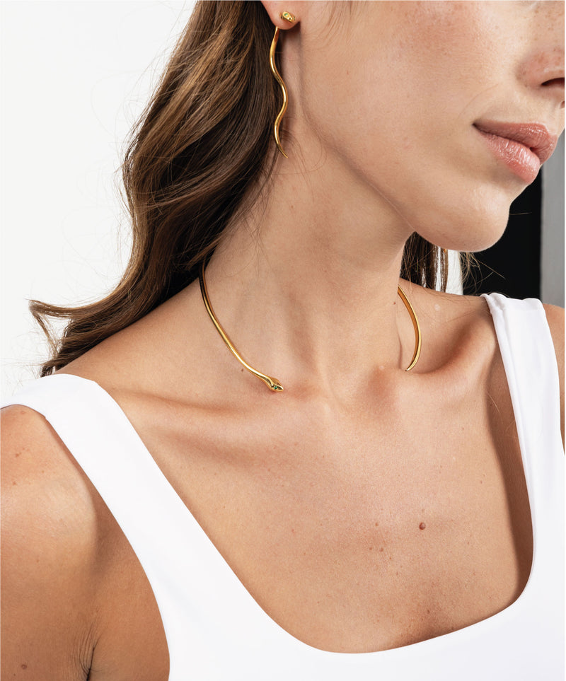 BABY SNAKE GOLD CHOKER - DE LA ROSA TULUM