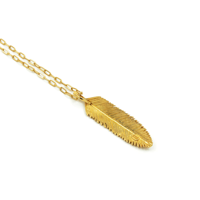 PALM LEAF GOLD PENDANT - DE LA ROSA TULUM