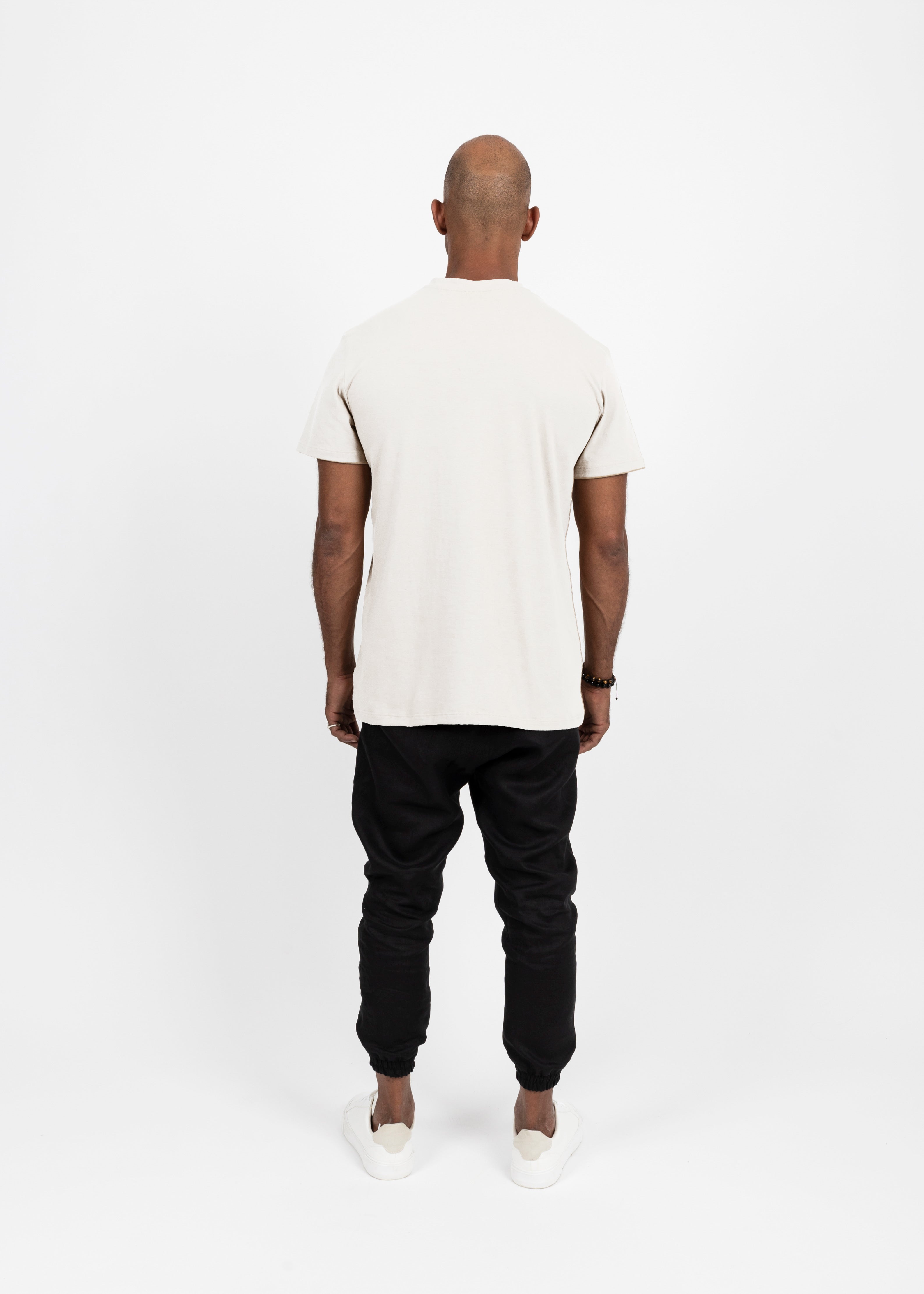 SUNSET BUTTON WHITE T-SHIRT - DE LA ROSA TULUM