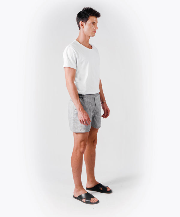 TRAVEL MARBLE GRAY SHORTS - DE LA ROSA TULUM