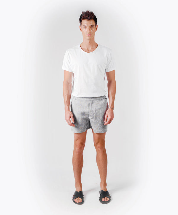 TRAVEL MARBLE GRAY SHORTS - DE LA ROSA TULUM