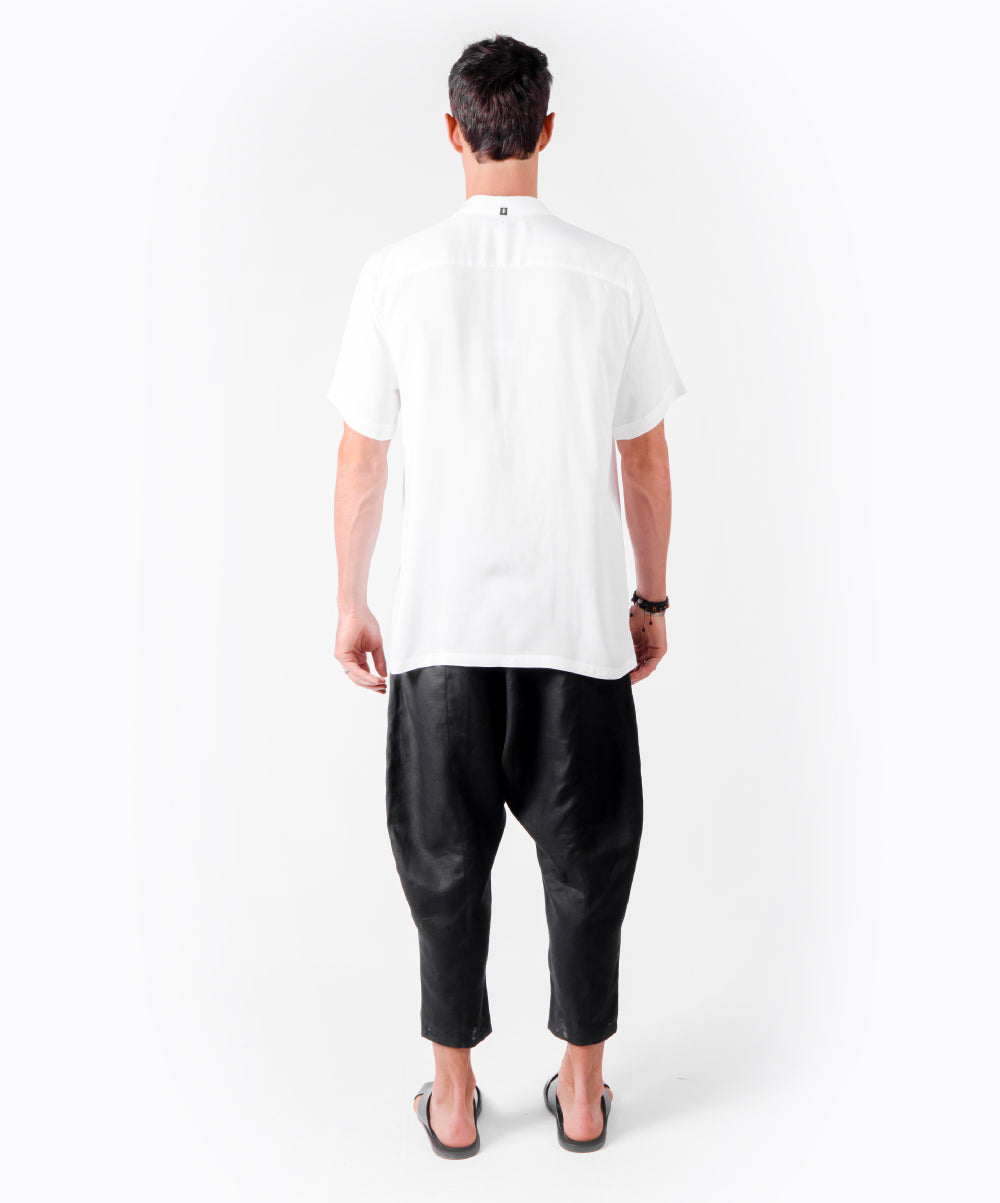 FLY SHORT SLEEVE WHITE SHIRT - DE LA ROSA TULUM