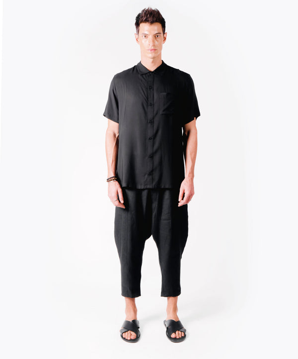 FLY SHORT SLEEVE BLACK SHIRT - DE LA ROSA TULUM