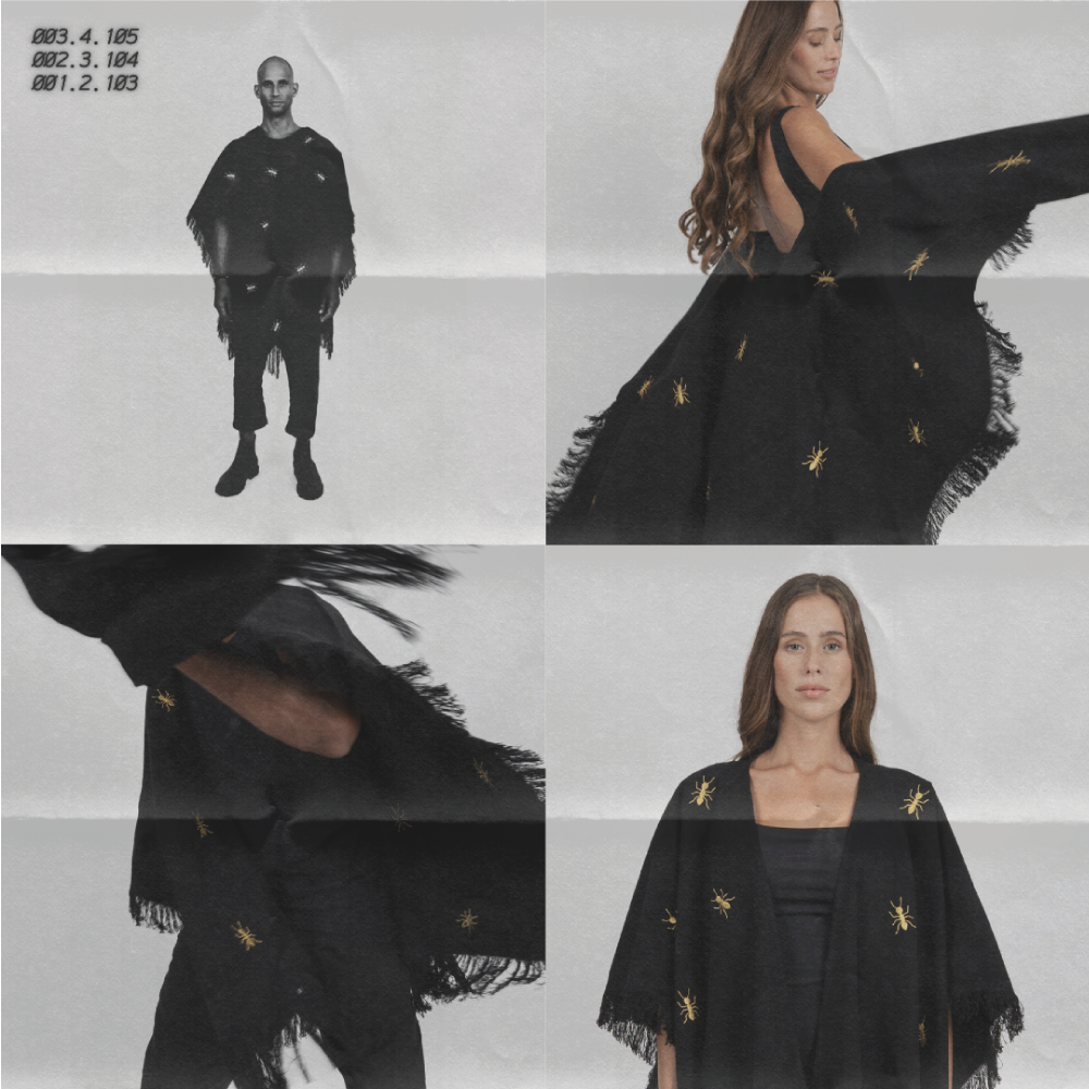 BE ANTSTOPPABLE GOLD PONCHO - DE LA ROSA TULUM