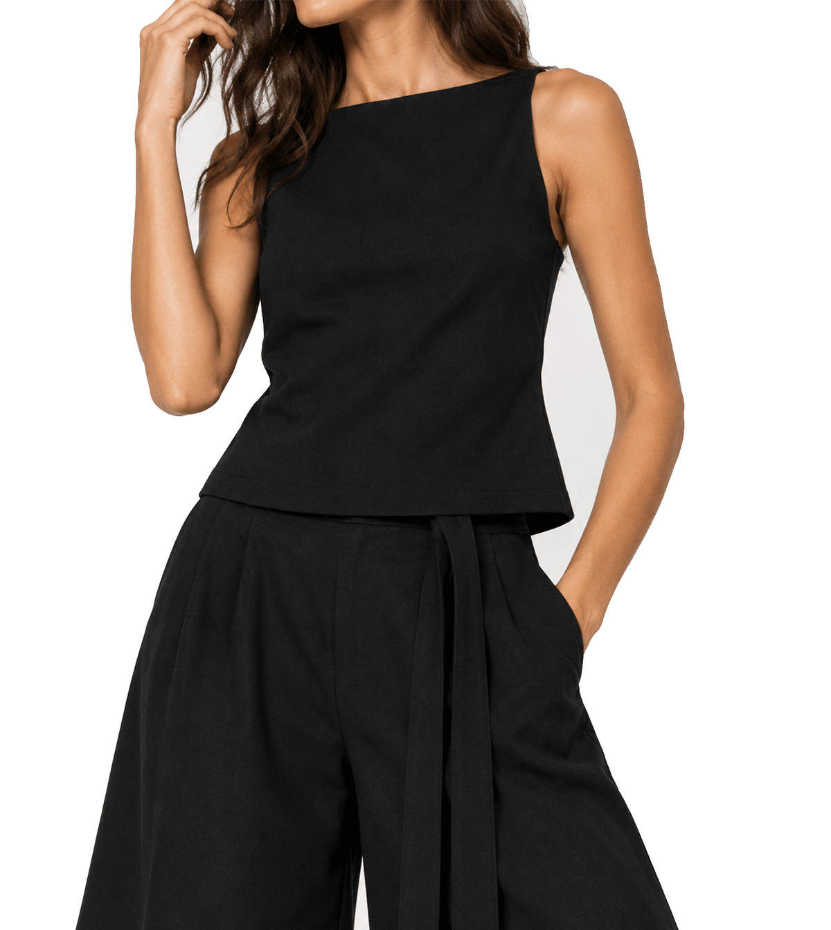 SAMURAI BLACK CROPPED PANTS