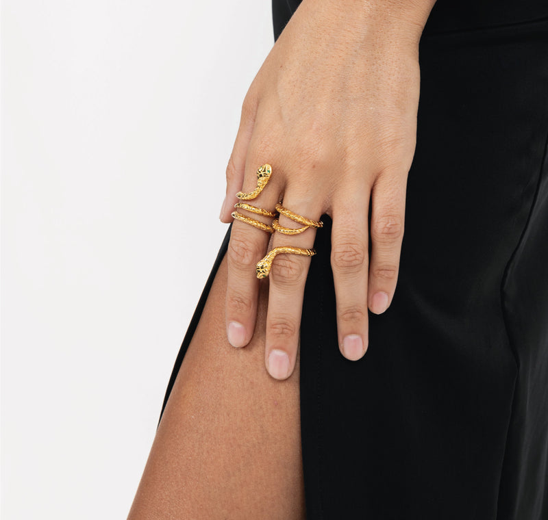 INFINITY SNAKE GOLD RING - DE LA ROSA TULUM