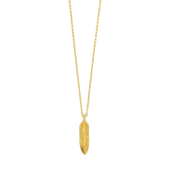 PALM LEAF GOLD PENDANT