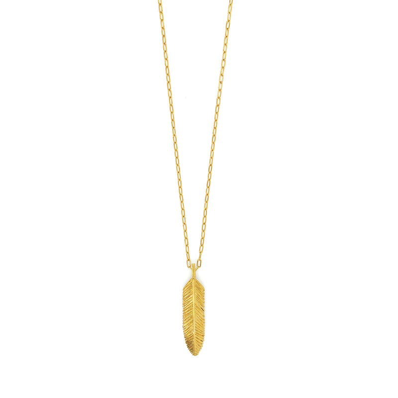 PALM LEAF GOLD PENDANT - DE LA ROSA TULUM