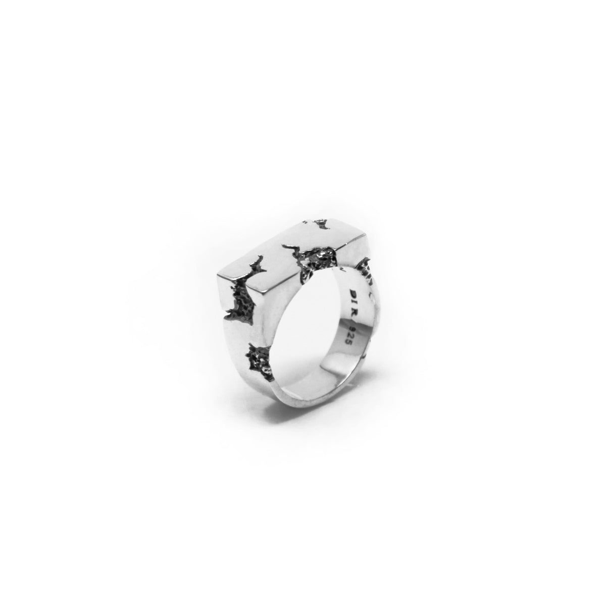 METEORITE CRASH SILVER RING - DE LA ROSA TULUM