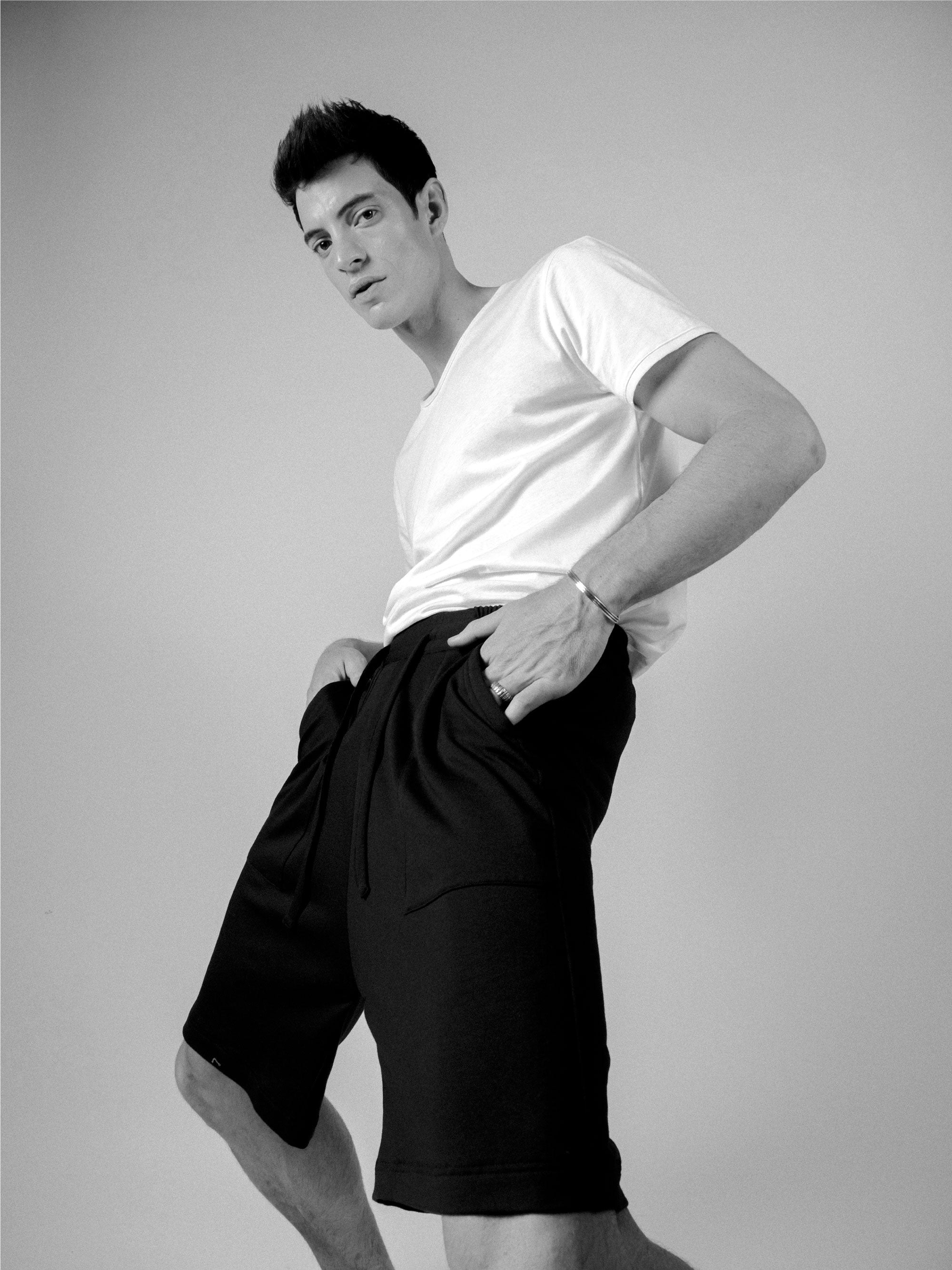 RELAX LOUNGE SPORT BLACK SHORTS