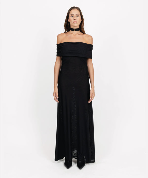 CHARMED OFF SHOULDER LONG DRESS