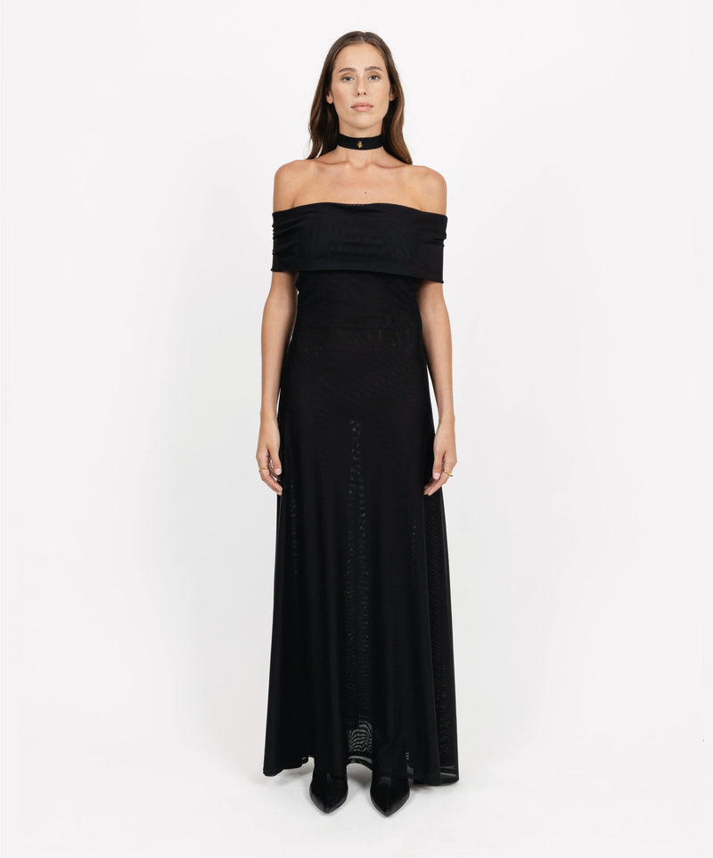 CHARMED OFF SHOULDER LONG DRESS