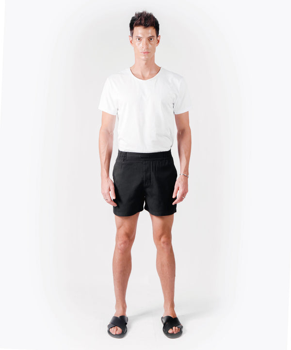 TRAVEL BLACK SHORTS - DE LA ROSA TULUM