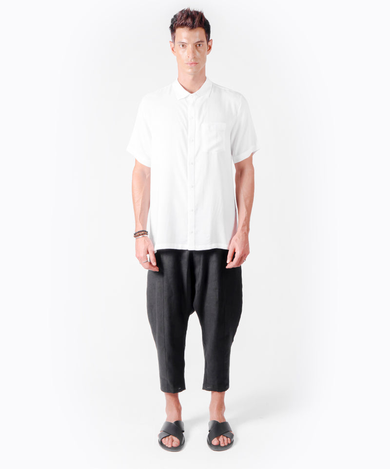 FLY SHORT SLEEVE WHITE SHIRT - DE LA ROSA TULUM