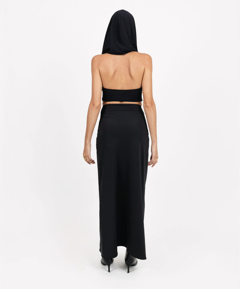 AHEAD HOODED BLACK TOP